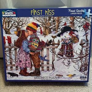 White Mountain First Kiss Winter Puzzle